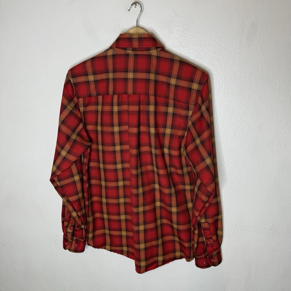 Dixxon Jarhead Red Long Sleeve Flannel Plaid Work Shirt Outdoor Mens Small - Picture 6 of 12